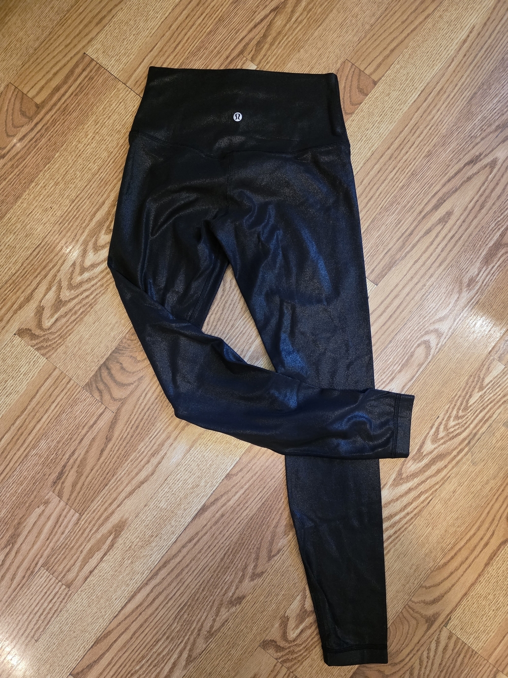Lululemon Wunder Under High-Rise Tight *Foil — Black Metallic, Size 6